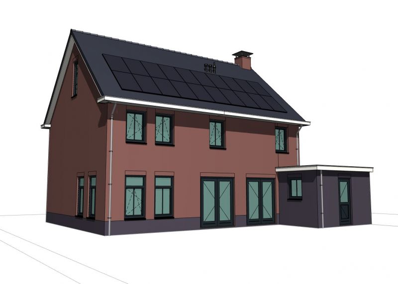 afbeelding 3D-tekening achter